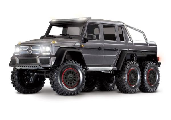 TRAXXAS TRX-6 MB G63 AMG 6x6 silber 1/10 Crawler RTR Brushed, Clipless, ohne Akku und Ladegerät Combo inkl. Lipo Lader, Lipo Akku + Adapter